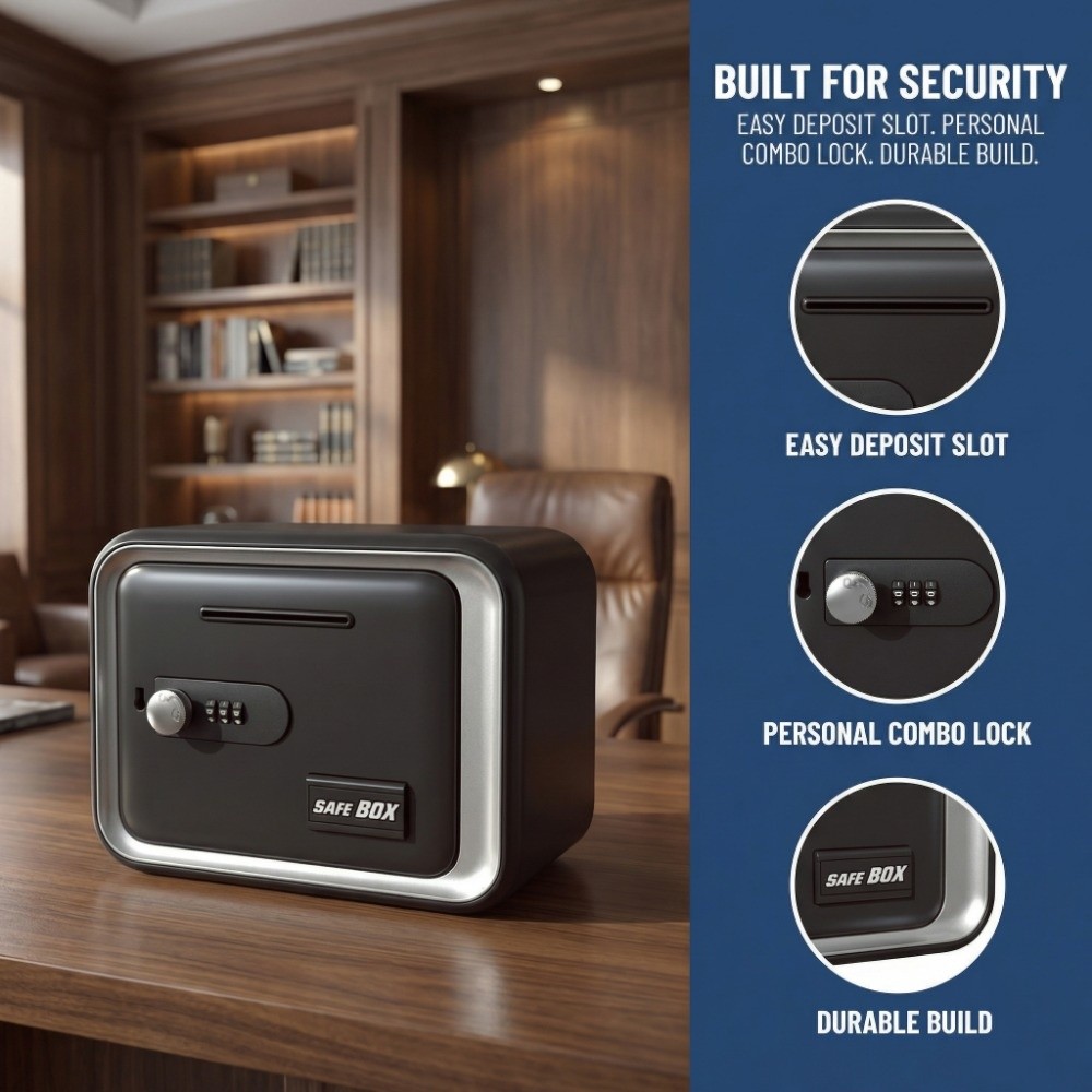 Home Security Box - Home Use Password Lock Piggy Bank