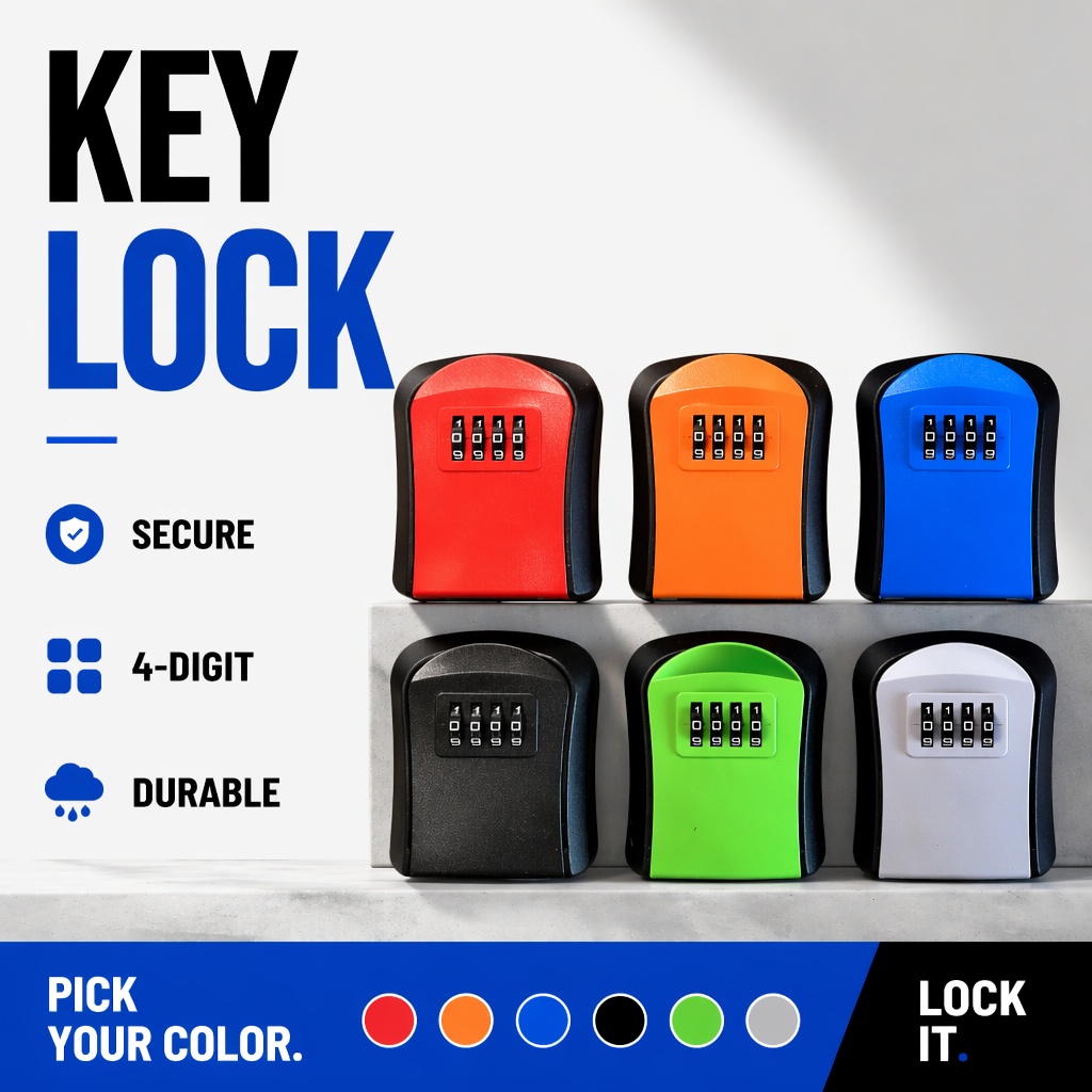 Home Security Box - Wall Mount Waterproof Key Storage Box