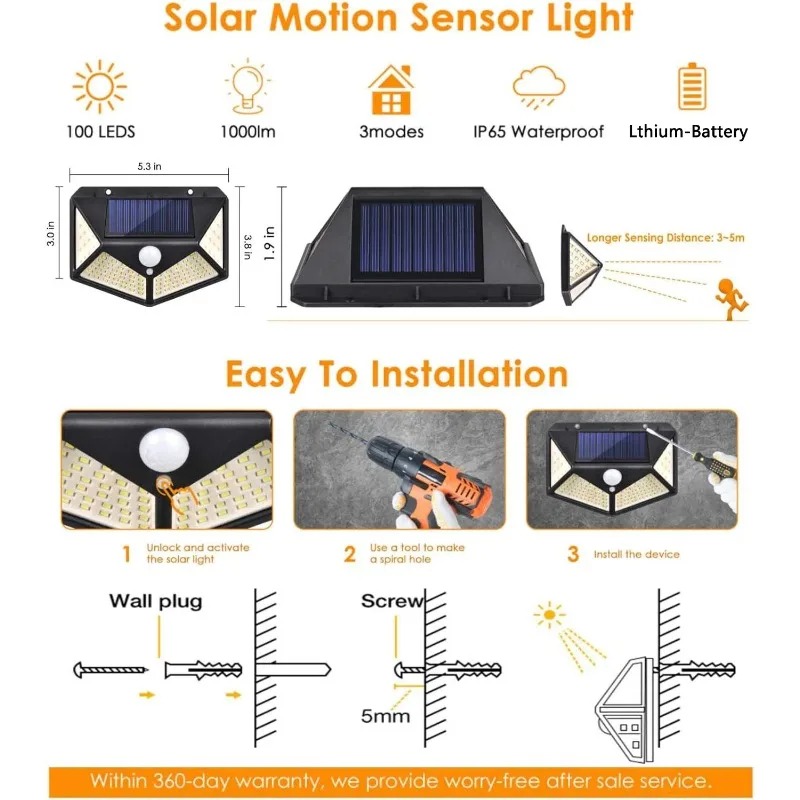 Outdoor Solar Powered Wall Lig - Home Security Flood Lights recension och pris