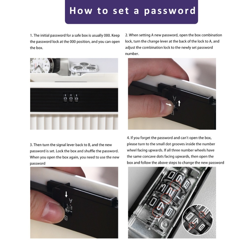 Lockable Password Lock Safe Bo - Home Security Box recension och pris
