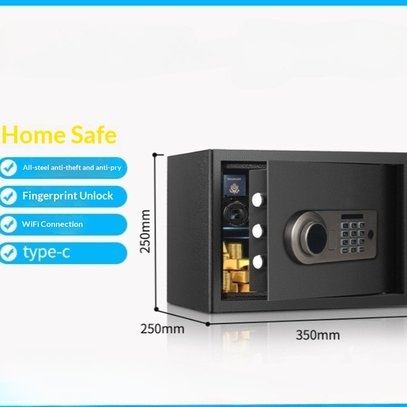 Electronic Password Safe 25cm  - Home Security Box recension och pris