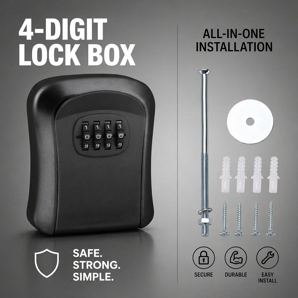 Wall Mount Waterproof Key Stor - Home Security Box recension och pris